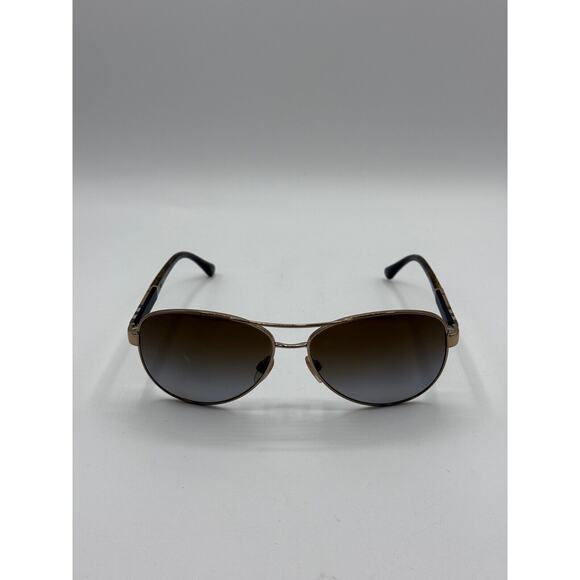 Burberry Aviator Gold Tortoise Brown Sunglasses B3080 1145/T5 59-14 135 3P - Picture 1 of 16